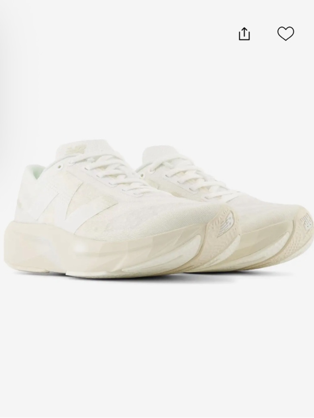 New Balance FuelCell Rebel v4 White/Linen Sz 9.5